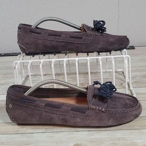 UGG Australia Meena II Moccasin Driving Loafers Slippers Grey & Blue Size 6‎